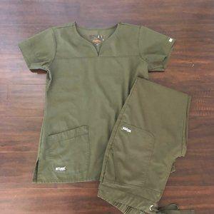 Grey’s Anatomy By Barco Scrubs Size:M Set Olive